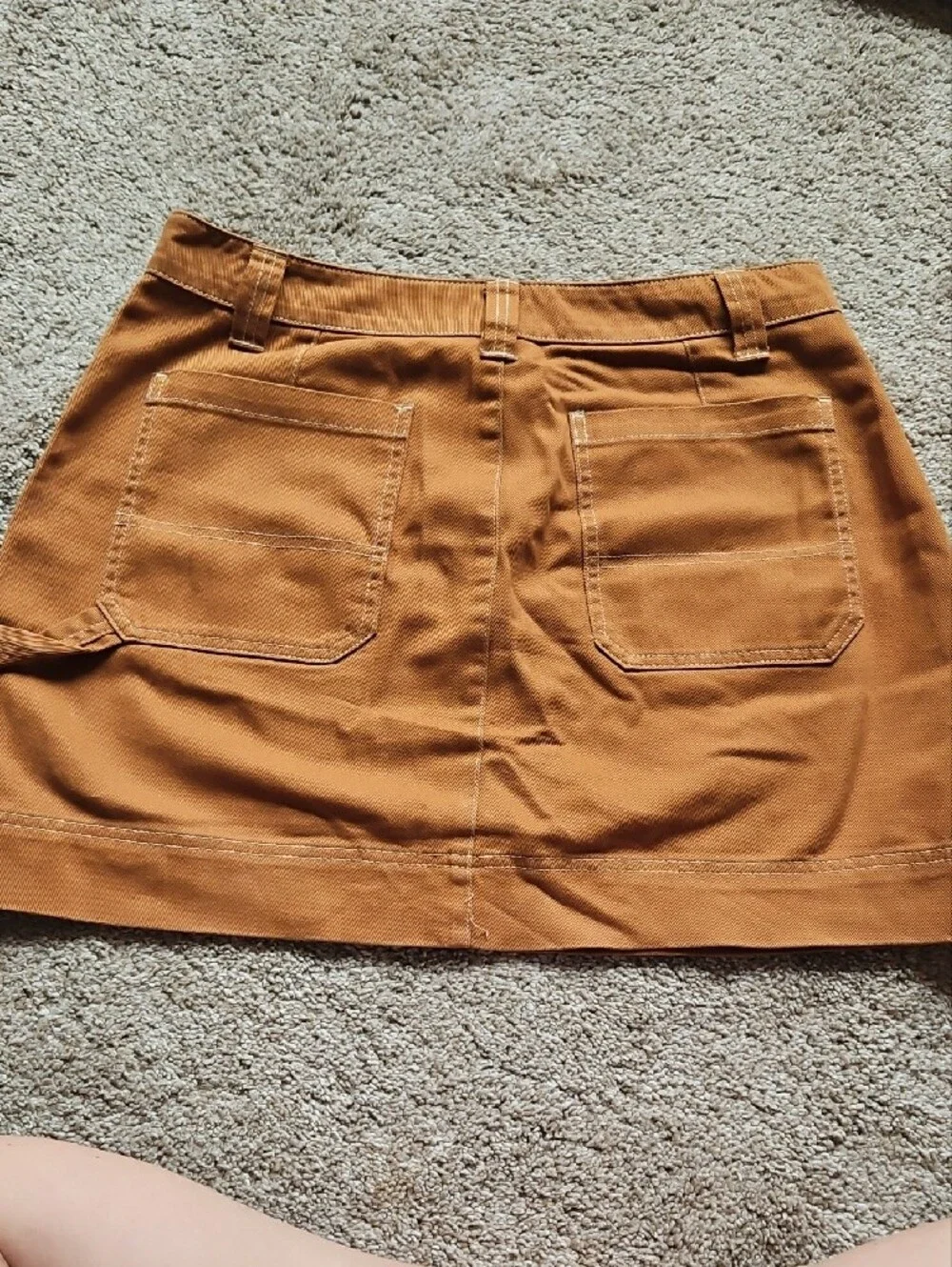 Old Navy Rust-Tone Mini Skirt with Front Patch Pockets